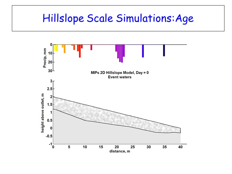 Hillslope Scale Simulations:Age